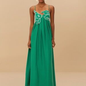 Farm Rio Green Fish Top Lenzing™ Ecovero™ Euroflax™ Maxi Dress